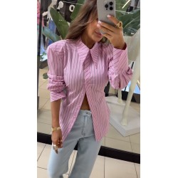 Marškiniai High Pink Dryžuoti