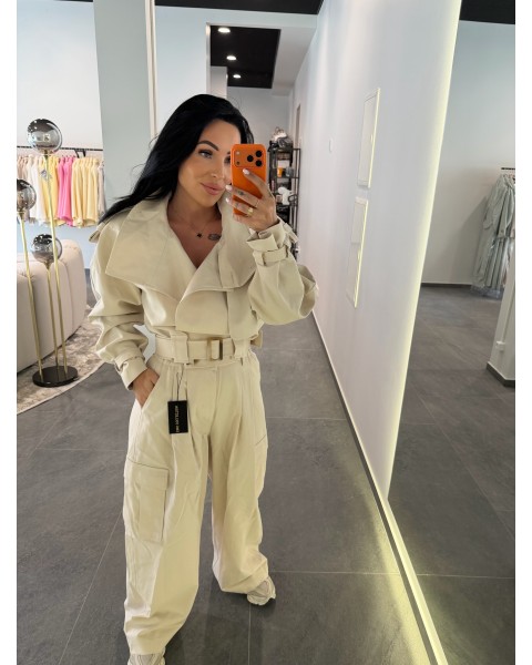 Buch kelnės light beige