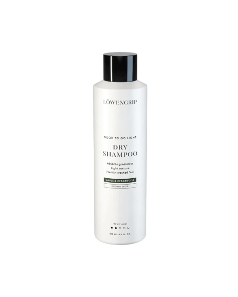 Löwengrip Good To Go Light Dry Shampoo Apple & Cedarwood – Sausas šampūnas rudiems plaukams, 250 ml