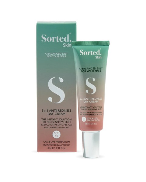 Sorted Skin 5in1 Dieninis kremas raustančiai odai SPF50, 30 ml
