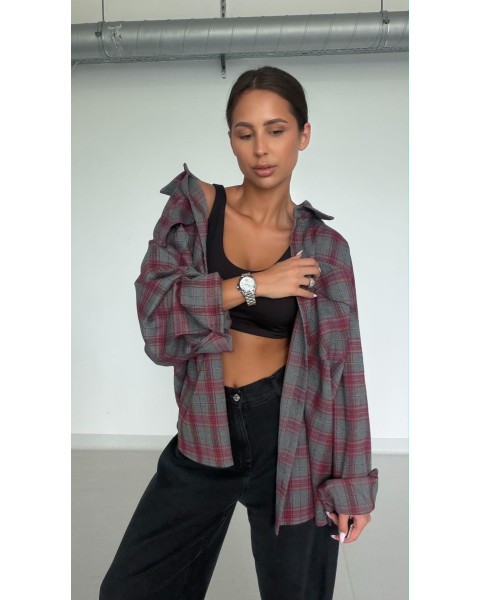Marškiniai Ruduo Grey-red