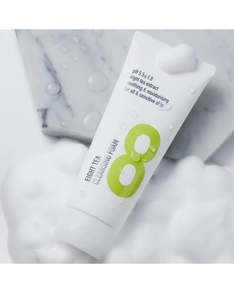 BOM Eight Tea Cleansing Foam - valomosios veido putos