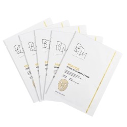 BOM Peptide Power Gold Ampoule Mask - lakštinių veido kaukių dėžutė, 5 vnt BOM Peptide Power Gold Ampoule Mask - lakštinių veido kaukių dėžutė, 5 vnt