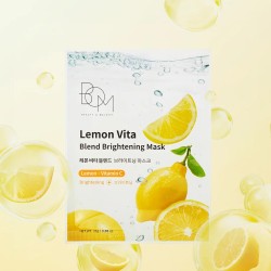 BOM Lemon Vita Blend Brightening Mask - skaistinanti odą lakštinė veido kaukė, 1 vnt BOM Lemon Vita Blend Brightening Mask - skaistinanti odą lakštinė veido kaukė, 1 vnt