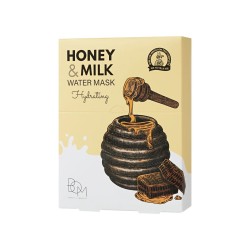 BOM Honey & Milk Water Mask - Drėkinančios odą lakštinės veido kaukės, 10 vnt. BOM Honey & Milk Water Mask - Drėkinančios odą lakštinės veido kaukės, 10 vnt.