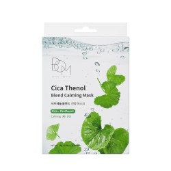 BOM Cica Thenol Blend Calming Mask - raminančios odą lakštinės veido kaukės, 10 vnt BOM Cica Thenol Blend Calming Mask - raminančios odą lakštinės veido kaukės, 10 vnt