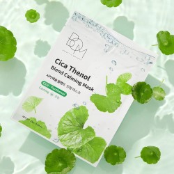 BOM Cica Thenol Blend Calming Mask - raminančios odą lakštinės veido kaukės, 10 vnt BOM Cica Thenol Blend Calming Mask - raminančios odą lakštinės veido kaukės, 10 vnt