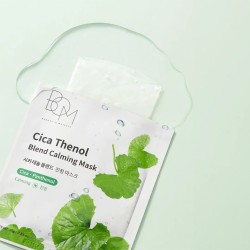 BOM Cica Thenol Blend Calming Mask - raminančios odą lakštinės veido kaukės, 10 vnt BOM Cica Thenol Blend Calming Mask - raminančios odą lakštinės veido kaukės, 10 vnt