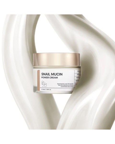 BOM Snail Mucin Power Cream - intensyviai drėkinantis ir stangrinantis veido kremas