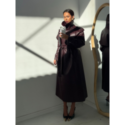 VERONA ILGAS TRENCH TAMSI SLYVINĖ (PLUM)