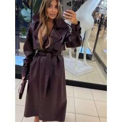 VERONA ILGAS TRENCH TAMSI SLYVINĖ (PLUM)