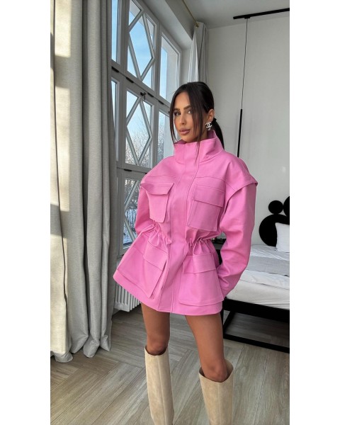 Denim striukė liemenė Pink