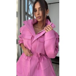 Denim striukė liemenė Pink Denim striukė liemenė Pink