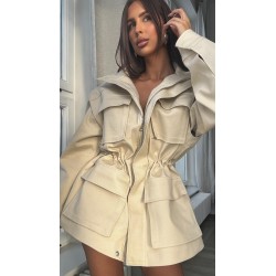 Denim striukė liemenė smėlio